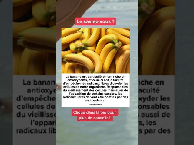 La BANANE pour une ALIMENTATION SAINE