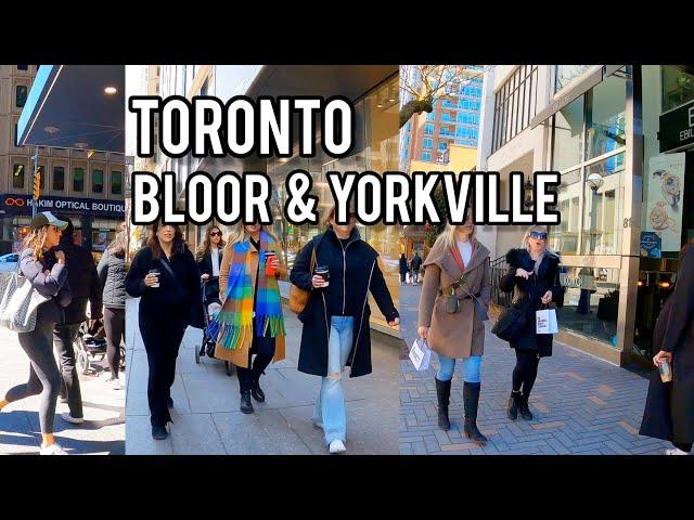 Toronto Downtown Bloor St And Yorkville Village Walking Tour Toronto Canada 4K