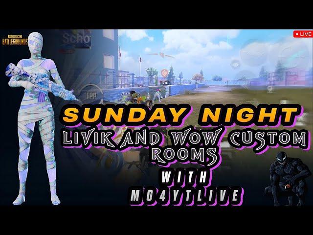 Sunday night WOW And Livik ROOMS PUBG MOBILE PAKISTAN #pubgmobile #pubglive #live #ucgiveway