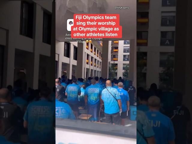 Fiji Olympics team members sing their worship at Olympic Village #shorts