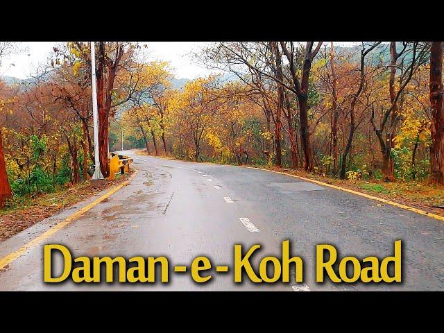 Daman-e-Koh Margalla Hills Islamabad - Driving in the Rain