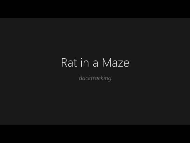 Rat in a Maze | Backtracking (Set 2) | GeeksforGeeks