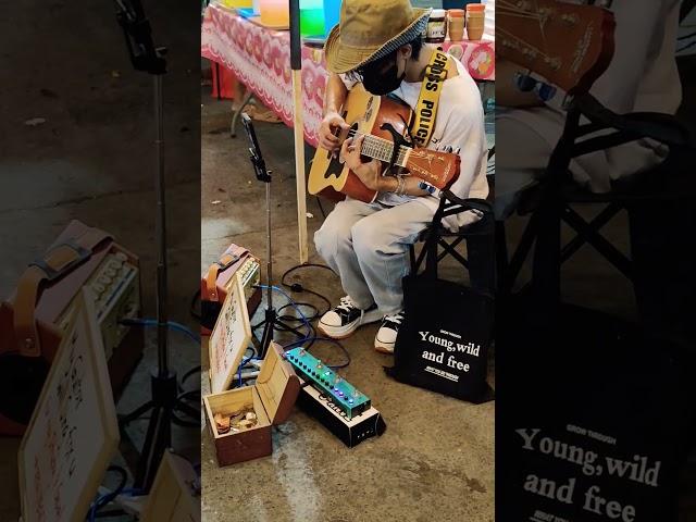 Guitar On The Street Philippines  #guitarman #guitar #instrument #nightmarket #philippines