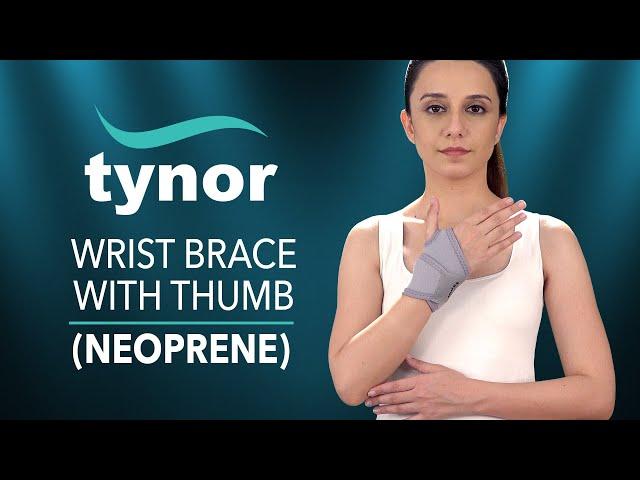 How to wear Tynor Wrist brace with Thumb(Neoprene) for support and partial immobilization of wrist