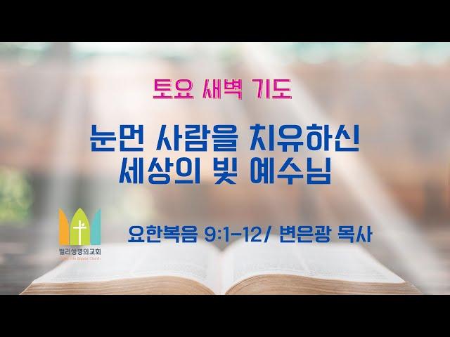 2.1.25 "눈먼 사람을 치유하신 세상의 빛 예수님" by 변은광 목사