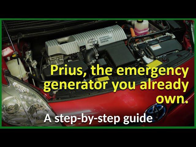 Toyota Prius Home Emergency Generator (Step-by-Step)