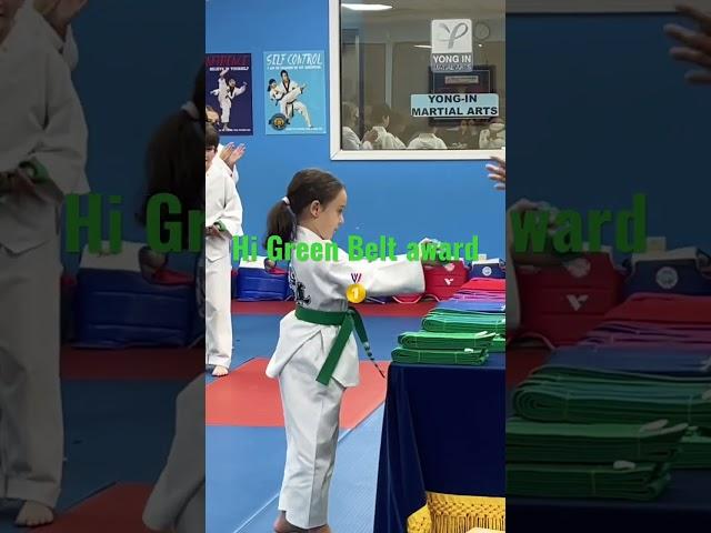 High green belt award  #taekwondo @yongIntiger