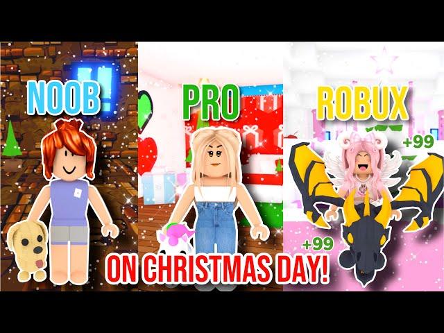 NOOB vs PRO vs ROBUX SPENDER In Adopt Me On Christmas! *Which One are You* (Roblox)