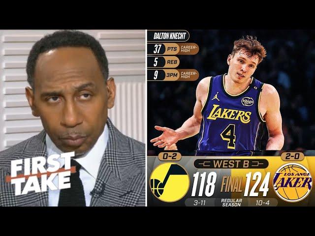 FIRST TAKE | Lakers finally get a real shooter! - Stephen A. on Dalton Knecht  in Lakers win vs Jazz