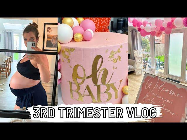 THIRD TRIMESTER PREGNANCY VLOG | Nesting, Finishing Work, Baby Shower & more!