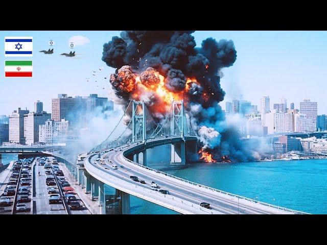 Israeli F-35 Jets bomb destroy on the bridges and city center in the Iranian city of tehran!!