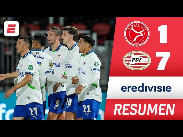 CHUCKY LOZANO anotó en la paliza del PSV por 7-1 al ALMERE ¡El campeón se hizo sentir! | Eredivisie