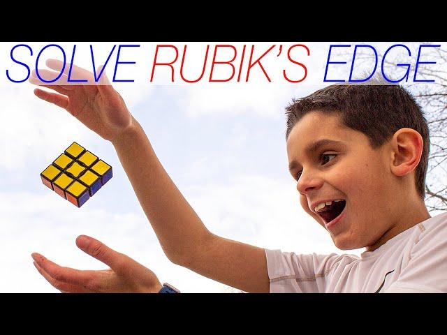 How to SOLVE the RUBIK'S EDGE!! A Super Easy Rubik's How-to for Kids!