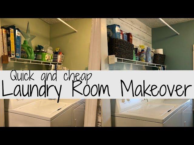 LAUNDRY ROOM MAKEOVER // UNDER $14