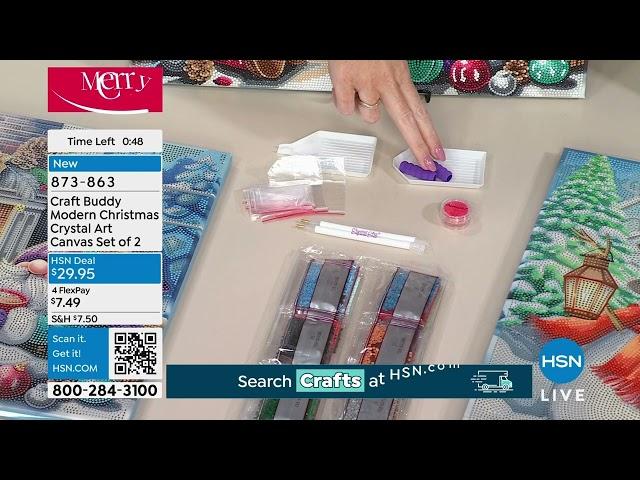 Craft Buddy Modern Christmas Crystal Art Canvas Set of 2