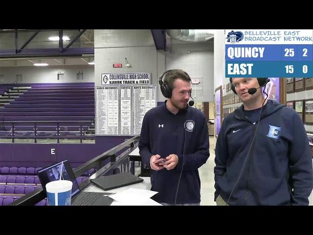 Belleville East Lancers vs Quincy Blue Devils Girls Volleyball IHSA Regional Semifinals