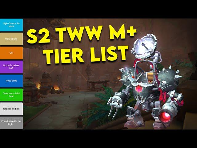 THE FINAL (Pre-Season) MYTHIC PLUS TIERLIST | TWW Season 2 | 11.1 World of Warcraft WoW