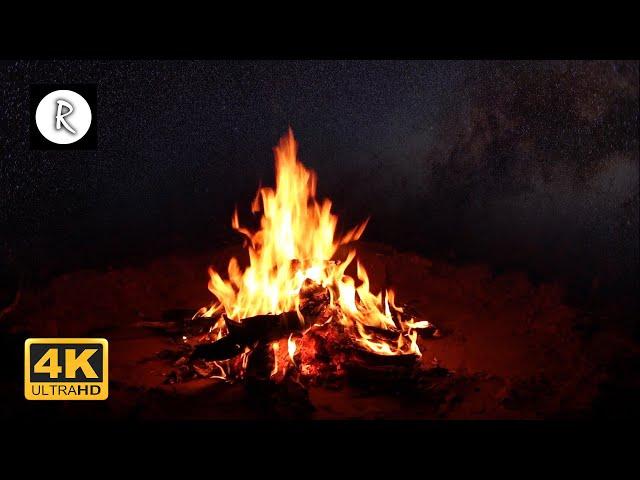 Campfire & Rain at Night | Nature for Sleep, Insomnia, SPA, Relaxing Rain