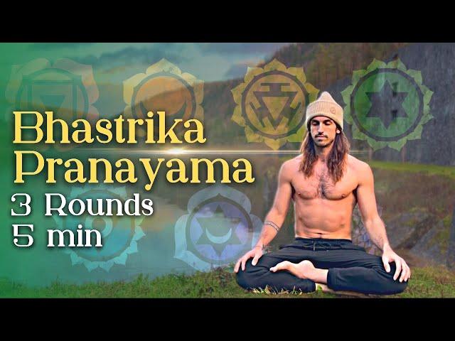 Bhastrika Pranayama I 3 Rounds I 5 Min ENERGY boost