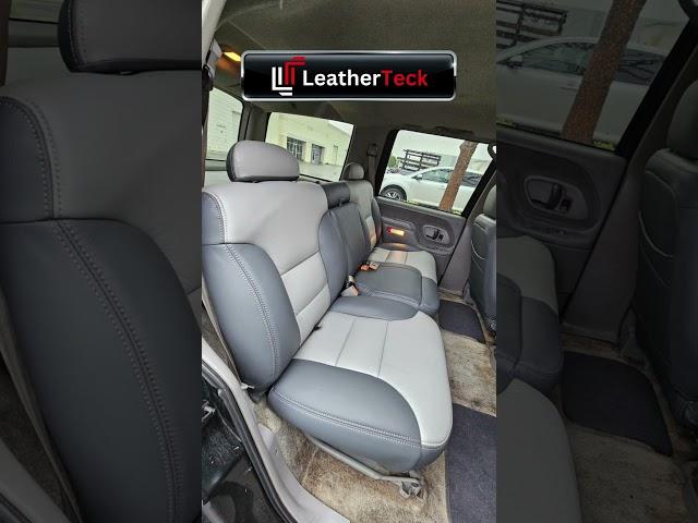 2000 Chevy Tahoe Leather Seat Upgrade | 2-Tone Charcoal & Ash | Full Interior Restoration
