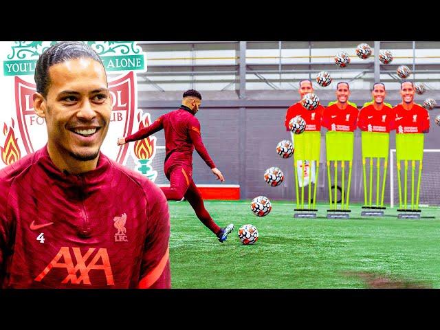 FREE KICK CHALLENGE VS HUGE VIRGIL VAN DIJK WALL! 