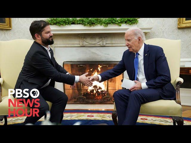 WATCH: Biden hosts Chilean President Gabriel Boric Font at the White House