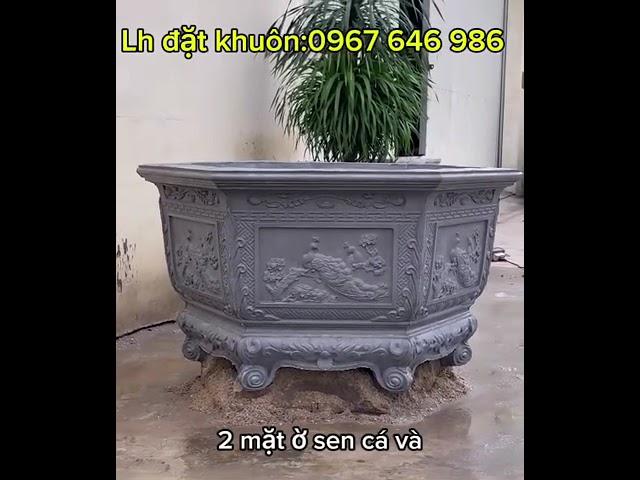 Khuôn Đúc Chậu Lục Giác 1,2m Chân Liền Nhựa Abs
