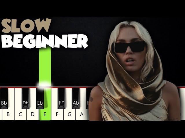 Flowers - Miley Cyrus | SLOW BEGINNER PIANO TUTORIAL + SHEET MUSIC by Betacustic