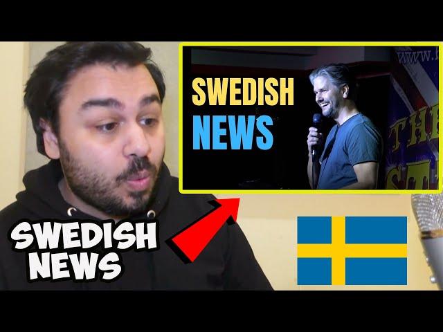 British Reaction To Fredrik Andersson - Swedish News in English (Swedish Comedian)