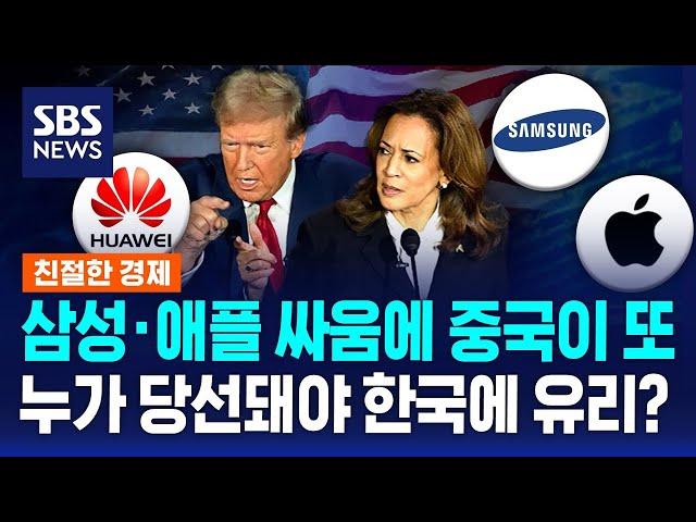 삼성·애플 싸움에 중국이 또…누가 당선돼야 한국에 유리? / SBS / 친절한 경제