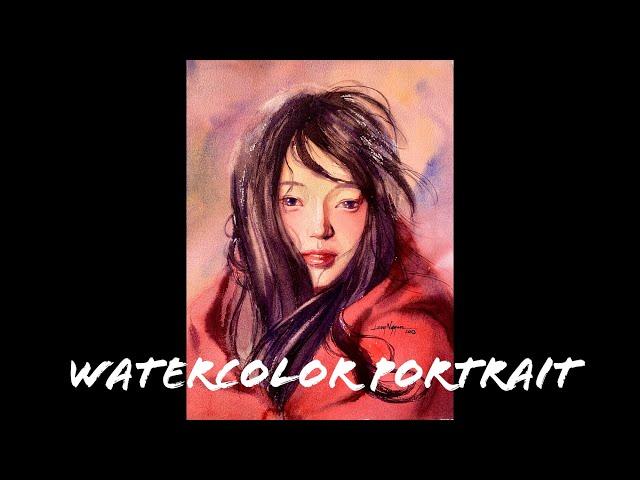 [Tutorial] Hướng dẫn vẽ chân dung màu nước | Watercolor portrait painting