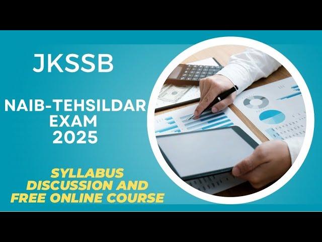 JKSSB NAIB TEHSILDAR 2025 || FREE COURSE || SYLLABUS DISCUSSION || MIKIPEDIA CLASSES