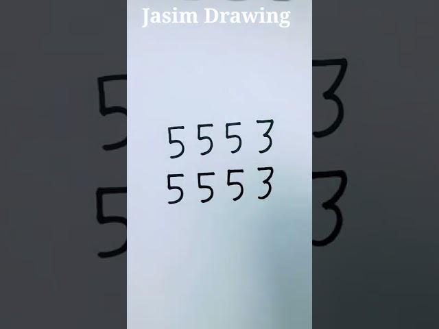 How to draw Dog  From 5553 Number #art #drawing #shorts