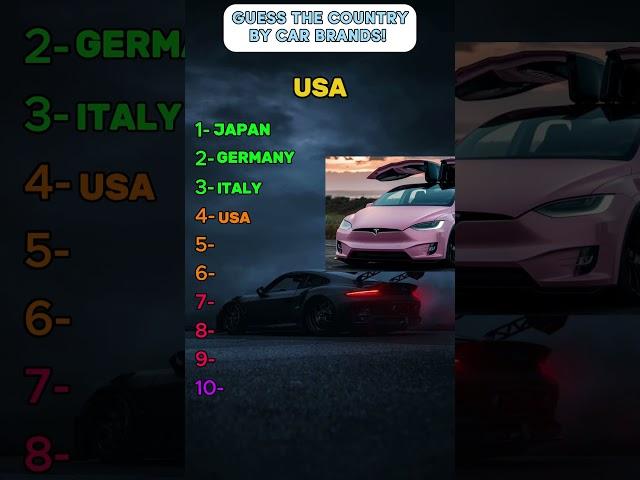 Guess the Country by Car Brands!  | Ultimate Car Quiz Challenge! #carbrandquiz #quiz#shorts