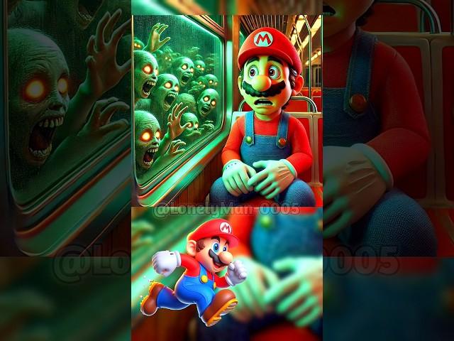Mario's team as a horror story  #part1 #shorts #mario #anime #horror #zombies #viralvideo