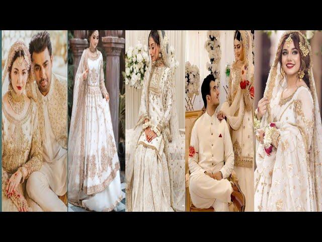 Nikkah bride dresses 2024|Letest white dress design|#mariadressingideas