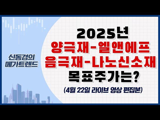 2025년 양극재 - 엘앤에프, 음극재 - 나노신소재 목표주가는?