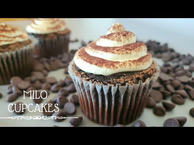 Moist MILO CHOCOLATE CAKES | How to Make Milo Cupcakes |ASMR