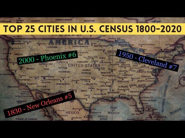 What Were the Top 25 U.S. Cities at Different Points in History? Viewing Old Census Data