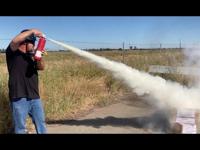 Sentry 2.5 lb Dry Chemical Fire Extinguisher Demonstration