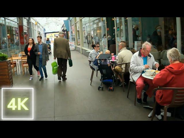 Bognor Regis city tour  - Train station England - Busy city walk - Walk by the sea - Chill video 4K