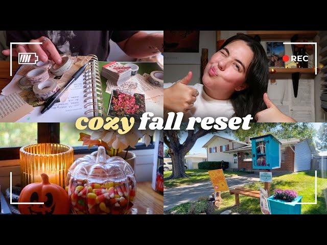 cozy fall reset ️ *decorate with me, journaling, getting ready for October*