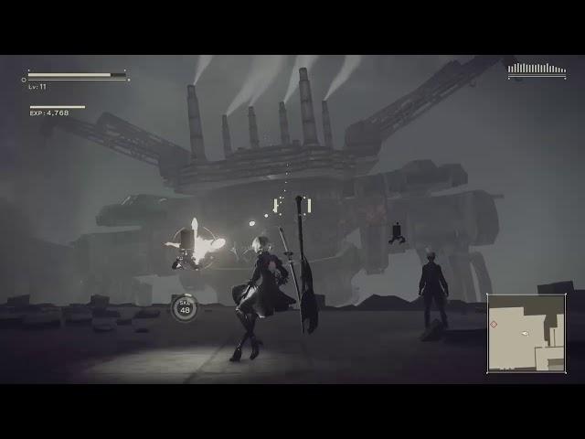 NieR: Automata - [2B] Boss Battle: 2 Buzzsaw Goliaths