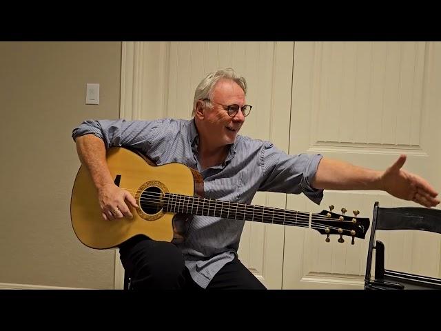 Tony McManus with Tellier mahogany baritone.