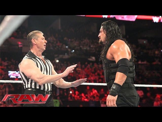 Reigns vs. Sheamus - Mr. McMahon Guest Ref. for WWE World Heavyweight Title: Raw, Jan. 4, 2016