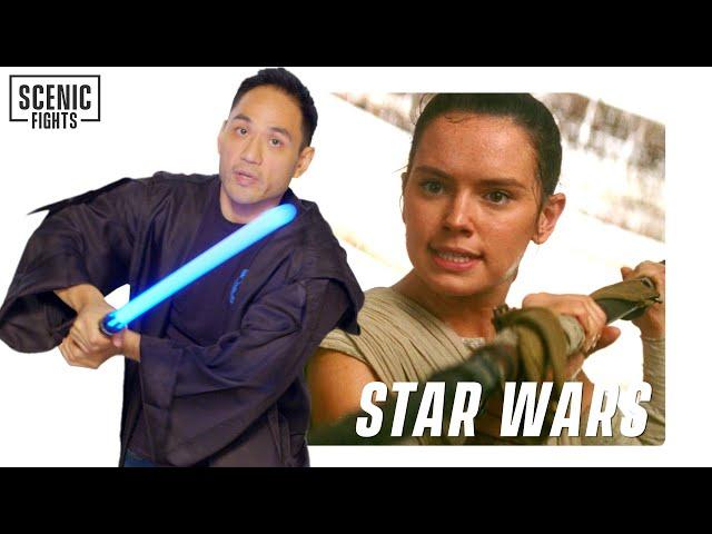 Lightsaber Combat Breakdown Kylo vs Rey | Scenic Fights | Star Wars - Episode VII