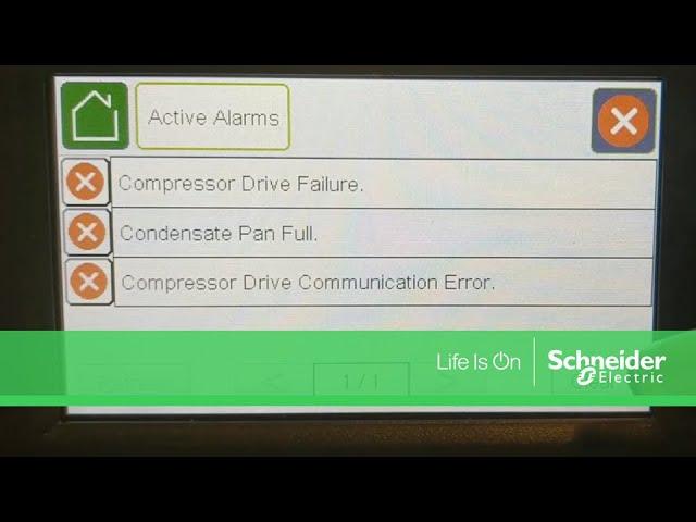 Clearing Active Alarms on InRow RD Via Display | Schneider Electric Support