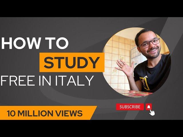 Free education in Italy / Indian Student in Italy / Scholarship in Italy / How to study free abroad