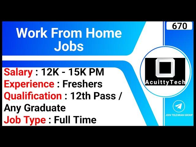 Work From Home | Remote Jobs | AcuittyTech Jobs | Operations Associate Jobs | Full Time Jobs