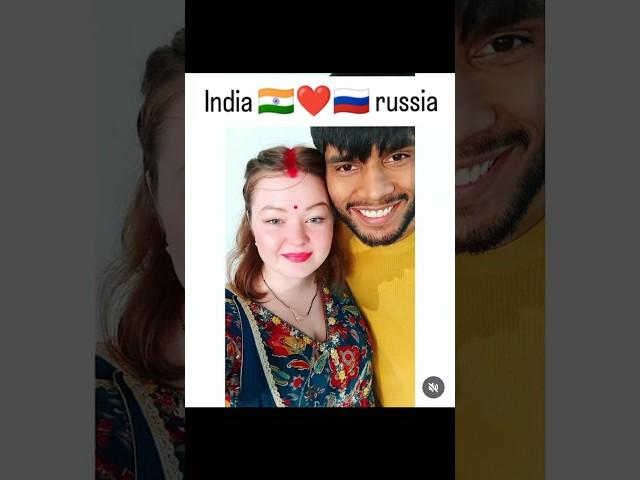 Indian ️  Russian couple #internationalcouple #russia